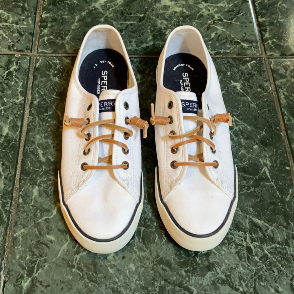 COPY - Sperry top sider white slip on shoes size 8